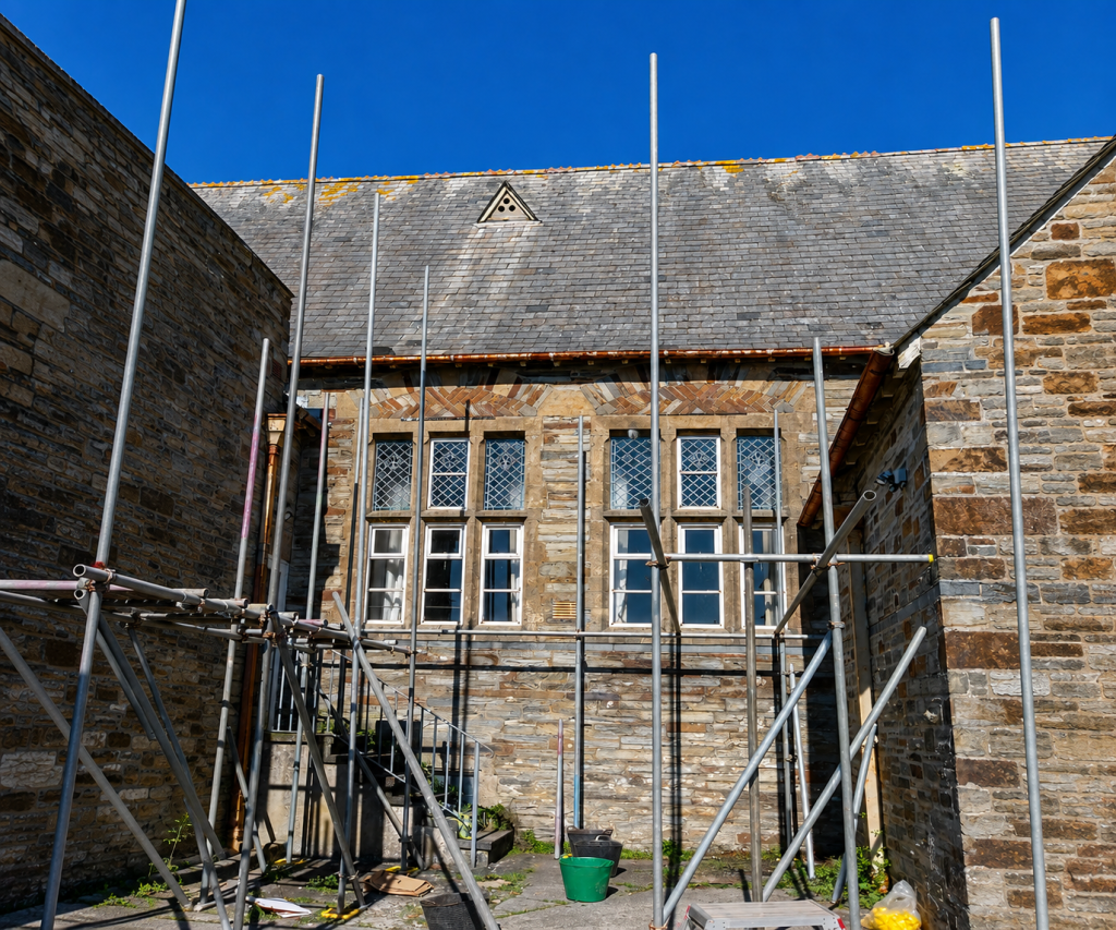 St Martin’s Church Hall in Liskeard following a complete heritage restoration by RM Builders & Contractors